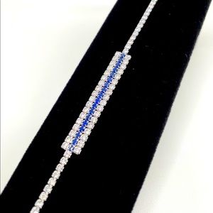 NEW Sterling Silver Bracelet with Crystals